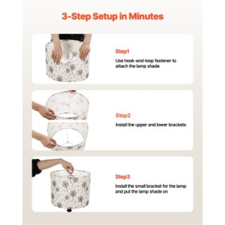 VEVOR Σετ 2 Καπέλων Λάμπας 13x13x10 εκ. με Σχέδιο Ανεμώνη YZXDZ1310...