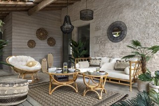 Φανάρι από Μπαμπού κα Γυαλί 27 x 72 cm 167216 Atmosphera Φανάρι από Μπαμπού κα Γυαλί 27 x 72 cm 167216 Atmosphera