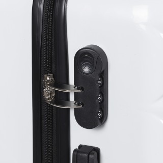 Galileo Σετ 2 λευκές βαλίτσες με 4 περιστρεφόμενες ρόδες 360 κλείδω...