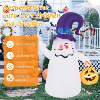 Costway Φουσκωτό Φάντασμα 1,80 μ. με Κολοκύθα και LED Φώτα για το ... Costway Φουσκωτό Φάντασμα 1,80 μ. με Κολοκύθα και LED Φώτα για το ...