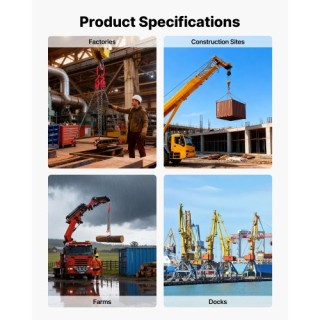 VEVOR Αλυσίδα Ανύψωσης 10mm x 3m, 4-Πόδια με Αναρτήσεις G80, 10.4 Τ... VEVOR Αλυσίδα Ανύψωσης 10mm x 3m, 4-Πόδια με Αναρτήσεις G80, 10.4 Τ...