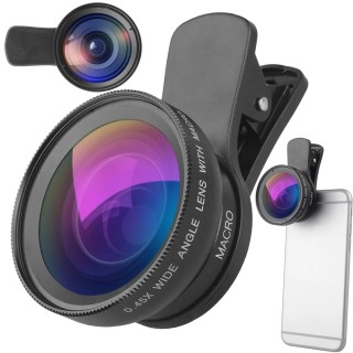 Φακός για Smartphone 2 σε 1 0.45x 12.5x Macro με Κλιπ για την Κάμερ... Φακός για Smartphone 2 σε 1 0.45x 12.5x Macro με Κλιπ για την Κάμερ...