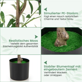 Costway Σετ Τεχνητών Ελαιόδεντρων με Ρεαλιστική Απεικόνιση και Σταθ... Costway Σετ Τεχνητών Ελαιόδεντρων με Ρεαλιστική Απεικόνιση και Σταθ...