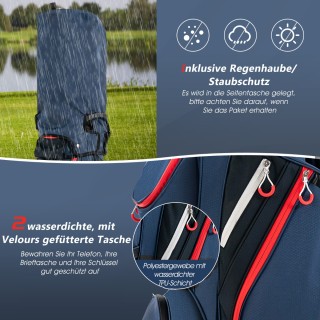 Costway Ελαφριά Τσάντα Γκολφ με 14 Θέσεις σε Πλήρες Μήκος SP37828NY