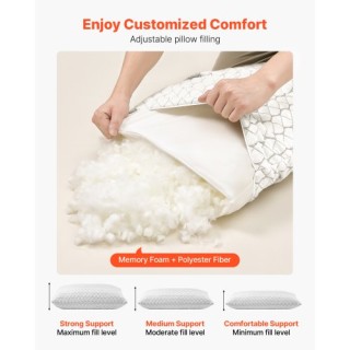 VEVOR Μαξιλάρι Ύπνου King Size με Μνήμης Αφρό, 90 x 48.5 εκ. CZTJYM...
