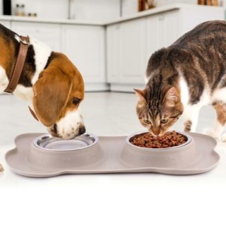 PET TREATMENT Διπλό Μπολ Κατοικίδιων με Σιλικόνη Δίσκου - Χωρητικότ...