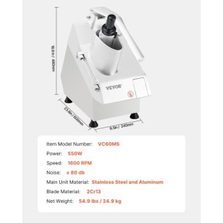 VEVOR Πολυκόπτης Τροφίμων & Λαχανικών με 6 Λεπίδες Ανοξείδωτου Χάλ... VEVOR Πολυκόπτης Τροφίμων & Λαχανικών με 6 Λεπίδες Ανοξείδωτου Χάλ...