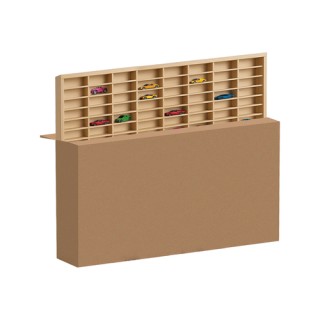 Ξύλινο Ράφι για Αυτοκινητάκια σε σχήμα Φορτηγό 80 Θέσεων 40 x 79 cm...