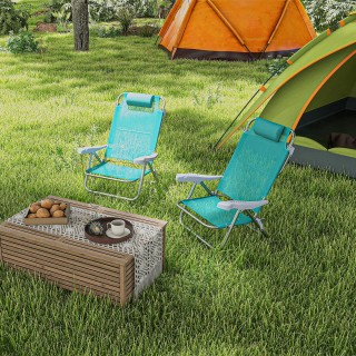 Outsunny Σετ 2 Πτυσσόμενες και Ρυθμιζόμενες Καρέκλες Κατασκήνωσης σ... Outsunny Σετ 2 Πτυσσόμενες και Ρυθμιζόμενες Καρέκλες Κατασκήνωσης σ...