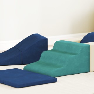 AIYAPLAY Σετ από 7 Απαλά Τούβλα Κατασκευών για Παιδιά Έως 3 Ετών, Κ...