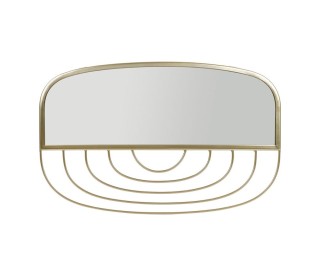 Ostaria Καθρέφτης Μεταλλικός Vintage Χρυσός -37061