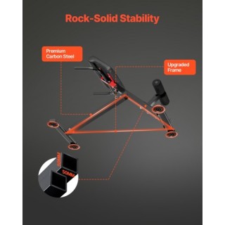 VEVOR Πτυσσόμενος Πάγκος Υπερέκτασης Γυμναστικής με Αντιολισθητικές...