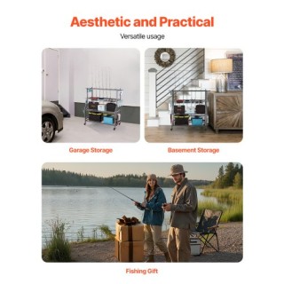 VEVOR Κινητό Ράφι Οργάνωσης Καλάμιων Ψαρέματος με ρόδες ZLKYLZYCWJ1...