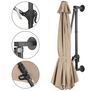 BAKAJI Ομπρελόνι τοίχου 300 εκ. Παρασόλι Τοίχου Μεταλλική Δομή Κιό... BAKAJI Ομπρελόνι τοίχου 300 εκ. Παρασόλι Τοίχου Μεταλλική Δομή Κιό...