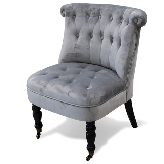 Galileo  Σετ 2 τμχ Πολυθρόνα σαλονιού σε ανοιχτό γκρι ύφασμα, εφέ β...