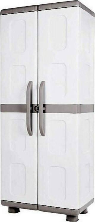 Δίφυλλη Ντουλάπα Ηλέκτρα Πλαστική με 4 Ράφια Γκρί-Ανθρακί 73x44x179... Δίφυλλη Ντουλάπα Ηλέκτρα Πλαστική με 4 Ράφια Γκρί-Ανθρακί 73x44x179...