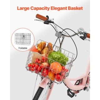 VEVOR 26-Ιντσών Ροζ Ποδήλατο Cruiser 7-Ταχυτήτων με Καλάθι GK26INCH... VEVOR 26-Ιντσών Ροζ Ποδήλατο Cruiser 7-Ταχυτήτων με Καλάθι GK26INCH...