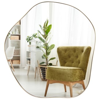 Costway  Ακανόνιστος καθρέφτης τοίχου με μεταλλικό πλαίσιο & εκτονω...