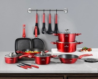 Σετ Μαγειρικά Σκεύη 12 τεμαχίων Κόκκινο ZILNER ZL-8541 Σετ Μαγειρικά Σκεύη 12 τεμαχίων Κόκκινο ZILNER ZL-8541