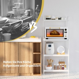 Costway Ρυθμιζόμενη Ραφιέρα Κουζίνας 4 Επιπέδων για Φούρνο Μικροκυμ... Costway Ρυθμιζόμενη Ραφιέρα Κουζίνας 4 Επιπέδων για Φούρνο Μικροκυμ...