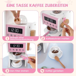 Costway Ξύλινη Γωνιακή Παιδική Κουζίνα με Φώτα, Ήχους και Αξεσουάρ ... Costway Ξύλινη Γωνιακή Παιδική Κουζίνα με Φώτα, Ήχους και Αξεσουάρ ...