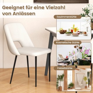 Costway  Σετ 2 Καρεκλών με Μοντέρνο Σχεδιασμό και Πολυτελές Βελούδι...