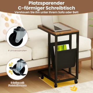 Τραπεζάκι Σαλονιού με Ρόδες και Μεταλλική Βάση 40 x 28 x 59 cm Σκού... Τραπεζάκι Σαλονιού με Ρόδες και Μεταλλική Βάση 40 x 28 x 59 cm Σκού...