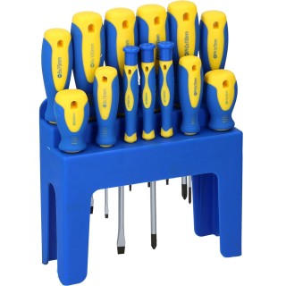 KINZO Σετ 13 Μαγνητικά Κατσαβίδια Chrome Vanadium με Βάση Στήριξης ...