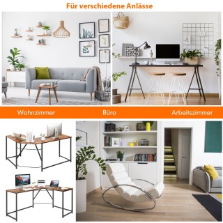 Μοντέρνο Γραφείο σε Σχήμα L με Μεταλλικό Πλαίσιο και Υποστήριξη Ποδ...