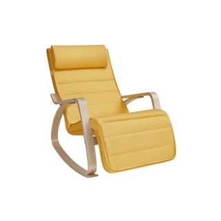Κουνιστή Καρέκλα SONGMICS με Υποπόδιο - Παπαρούνα Κίτρινο