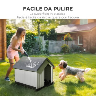 PawHut Εξωτερικό Αδιάβροχο Πλαστικό Σπιτάκι για Μικρά και Μίνι Σκυλ...