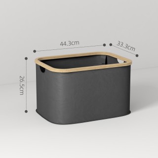 HOMCOM  Καλάθι Απλύτων 36L Πτυσσόμενο με Χειρολαβές από Μπαμπού και...