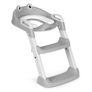 ECOTOYS Μειωτήρας τουαλέτας  με Σκάλες και Σκαλοπάτι Γκρι PP8001-Grey