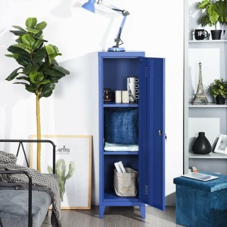 BAKAJI  Μεταλλικό ντουλάπι αποδυτηρίων με μία πόρτα και κλειδί, 3 δ...