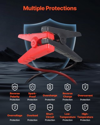 VEVOR Εκκινητής Μπαταρίας 6000A, Φορητός Ενισχυτής Ισχύος 12V, για ...