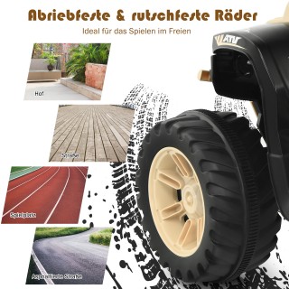 Costway Ηλεκτρικό Παιδικό Quad 12V με Προβολέα, Μουσική & Κόρνα - Κ...