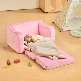 VEVOR Παιδικός Πτυσσόμενος Καναπές-Ξαπλώστρα Ροζ ZDETSFSZDZMF5UH540...