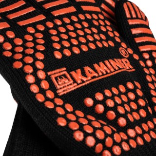 Σετ Γάντια Ψησίματος Ανθεκτικά στη Θερμότητα 32 x 12,5 cm Μαύρο/Πορ...