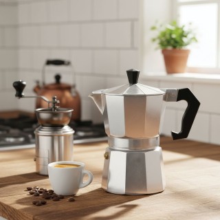 Galileo Παραδοσιακή Καφετιέρα 2 Φλιτζανιών από Κράμα Αλουμινίου Mor...