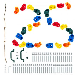 Σετ 25 Χειρολαβών Αναρρίχησης VEVOR με Σχοινί και Εξαρτήματα PYZJT... Σετ 25 Χειρολαβών Αναρρίχησης VEVOR με Σχοινί και Εξαρτήματα PYZJT...