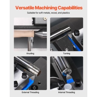 VEVOR Τόρνος Μετάλλου 8x16 550W Επιτραπέζιος Μεταβλητή Ταχύτητα GPZ... VEVOR Τόρνος Μετάλλου 8x16 550W Επιτραπέζιος Μεταβλητή Ταχύτητα GPZ...