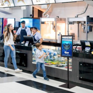 Costway  Ρυθμιζόμενη Βάση Πληροφοριών με Πλαίσιο Αλουμινίου και Στή...