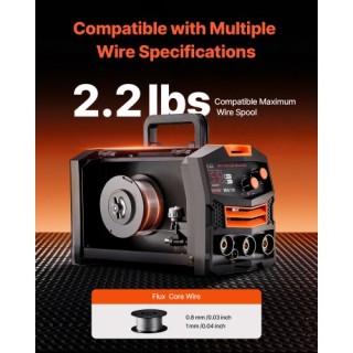VEVOR Συγκολλητής MIG 130Amp Χωρίς Αέριο με IGBT Inverter MIGYXHJ1H...