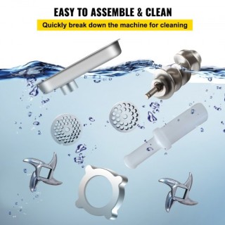 Επαγγελματικός Ανοξείδωτος Κρεατομηχανή 8500W 450lbs με Λεπίδα & Πλ... Επαγγελματικός Ανοξείδωτος Κρεατομηχανή 8500W 450lbs με Λεπίδα & Πλ...