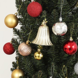 HOMCOM  Ψηλό Χριστουγεννιάτικο Δέντρο Slim 195 cm Εξοικονόμησης Χώρ...