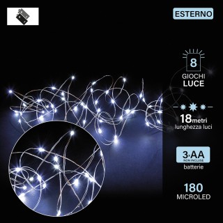 Kooper LED Μικρογούρλα 180 Φώτα Ψυχρού Λευκού για Εξωτερική Χρήση, ...