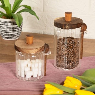 Villa DEste  Βάζο 750 ml από βοριοπυριτικό γυαλί με καπάκι και κουτ...