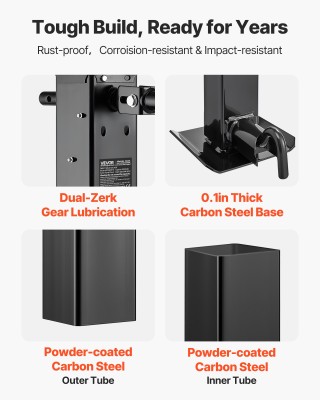 VEVOR Ισχυρός Γρύλος Τρέιλερ με Ρυθμιζόμενο Πόδι για Βαριά Οχήματα ...