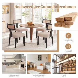 Costway Καρέκλα τραπεζαρίας/κουζίνας με πλάτη από ρατάν, επενδυμένο... Costway Καρέκλα τραπεζαρίας/κουζίνας με πλάτη από ρατάν, επενδυμένο...