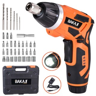 BAKAJI  Ηλεκτρικό Κατσαβίδι Μπαταρίας με 38 μύτες και Φακό LED  028...